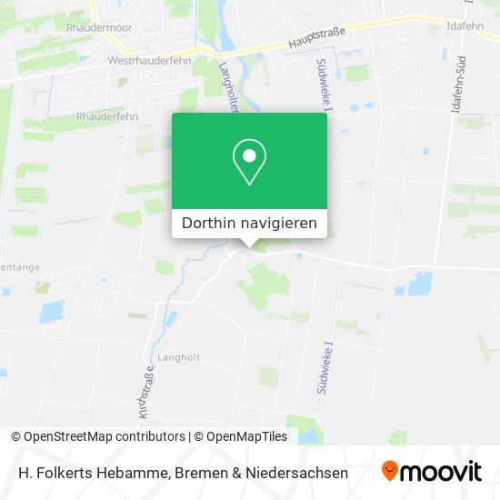 H. Folkerts Hebamme Karte