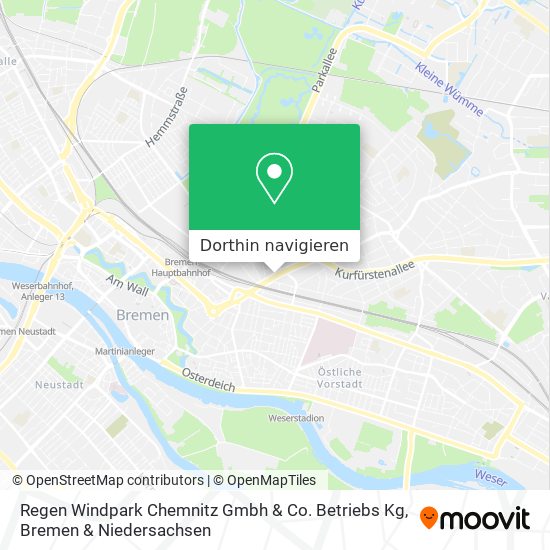 Regen Windpark Chemnitz Gmbh & Co. Betriebs Kg Karte