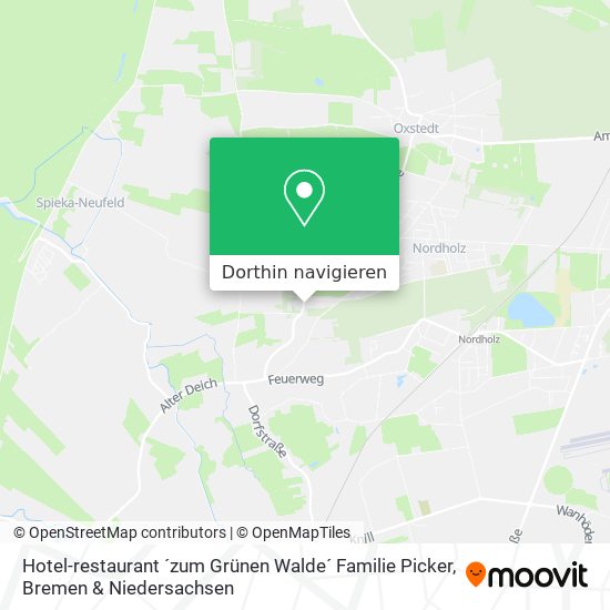 Hotel-restaurant ´zum Grünen Walde´ Familie Picker Karte