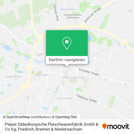 Pieper Oldenburgische Fleischwarenfabrik Gmbh & Co Kg, Friedrich Karte