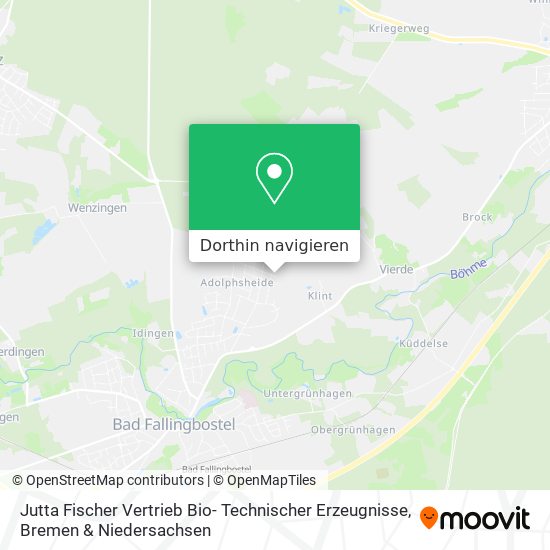 Jutta Fischer Vertrieb Bio- Technischer Erzeugnisse Karte