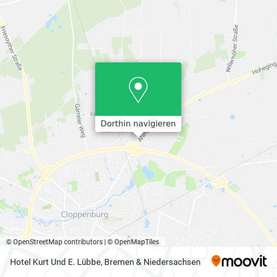 Hotel Kurt Und E. Lübbe Karte