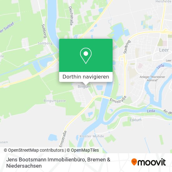 Jens Bootsmann Immobilienbüro Karte