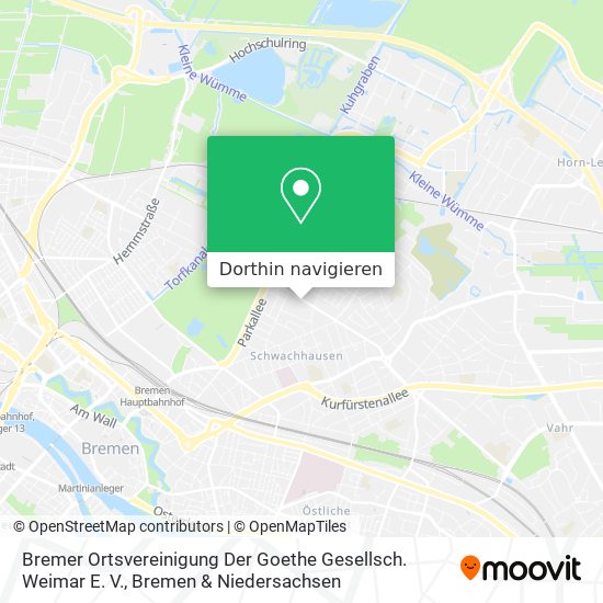Bremer Ortsvereinigung Der Goethe Gesellsch. Weimar E. V. Karte