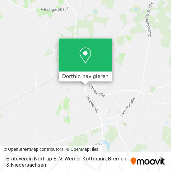 Ernteverein Nortrup E. V. Werner Kottmann Karte