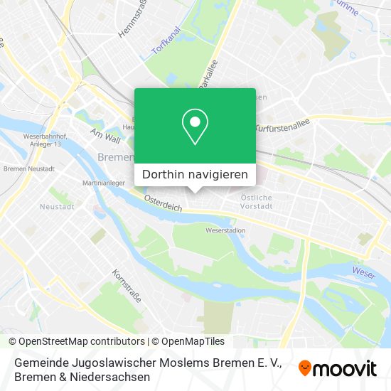 Gemeinde Jugoslawischer Moslems Bremen E. V. Karte
