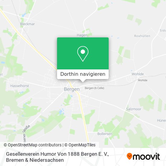 Gesellenverein Humor Von 1888 Bergen E. V. Karte