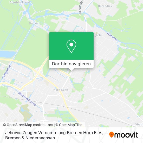 Jehovas Zeugen Versammlung Bremen Horn E. V. Karte