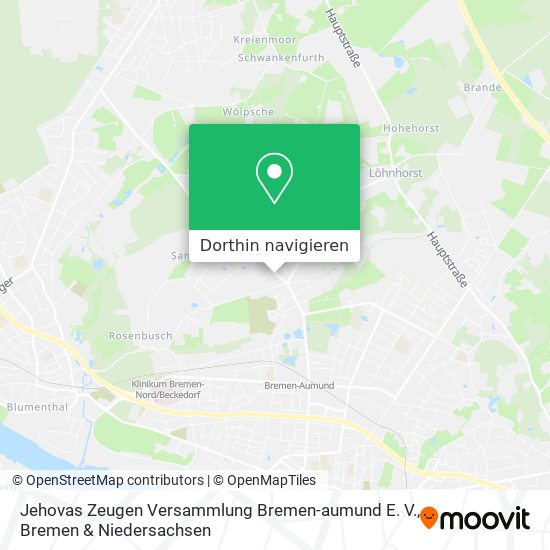 Jehovas Zeugen Versammlung Bremen-aumund E. V. Karte