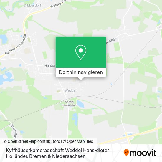 Kyffhäuserkameradschaft Weddel Hans-dieter Holländer Karte