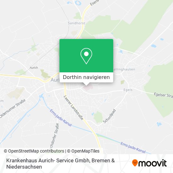 Krankenhaus Aurich- Service Gmbh Karte