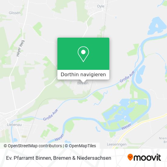 Ev. Pfarramt Binnen Karte