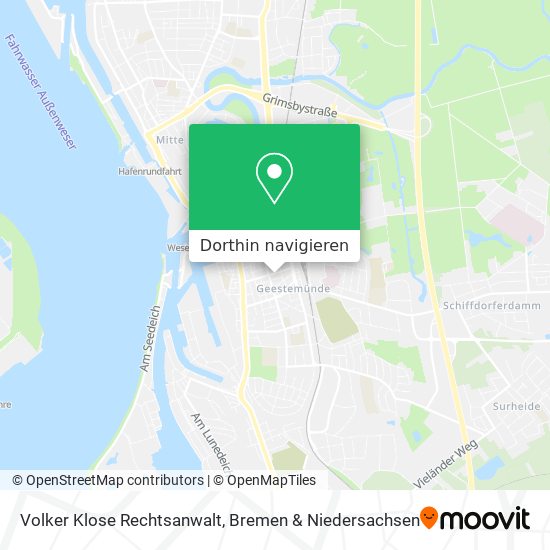 Volker Klose Rechtsanwalt Karte