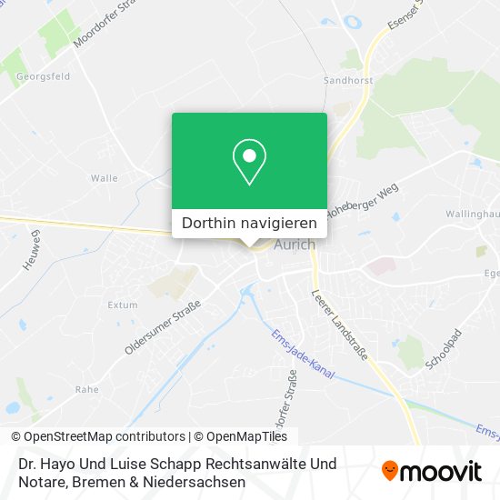 Dr. Hayo Und Luise Schapp Rechtsanwälte Und Notare Karte