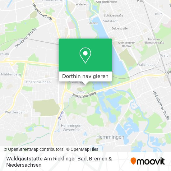 Waldgaststätte Am Ricklinger Bad Karte