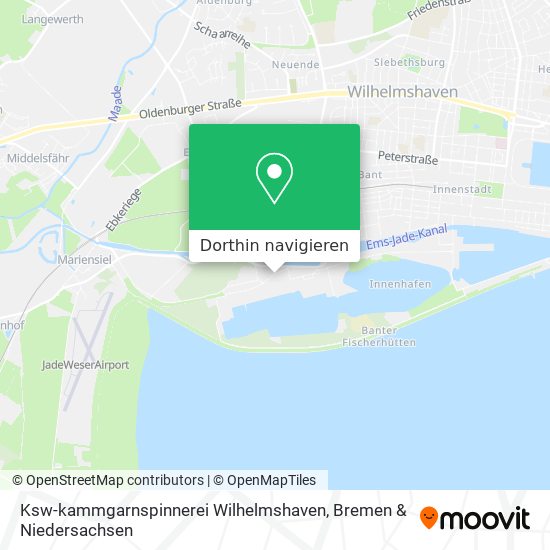 Ksw-kammgarnspinnerei Wilhelmshaven Karte