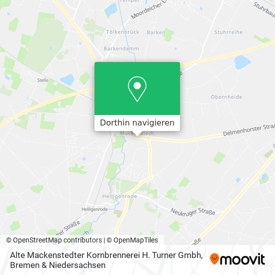 Alte Mackenstedter Kornbrennerei H. Turner Gmbh Karte
