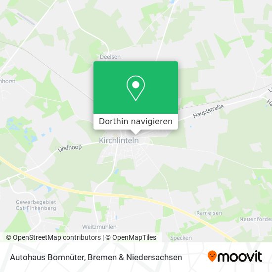 Autohaus Bomnüter Karte