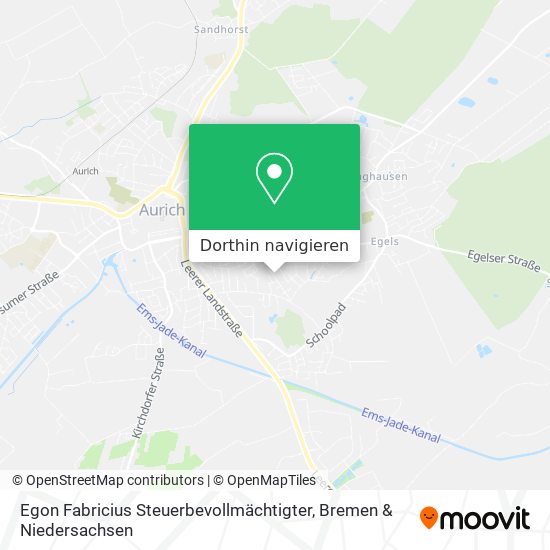 Egon Fabricius Steuerbevollmächtigter Karte