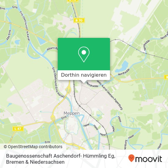 Baugenossenschaft Aschendorf- Hümmling Eg Karte