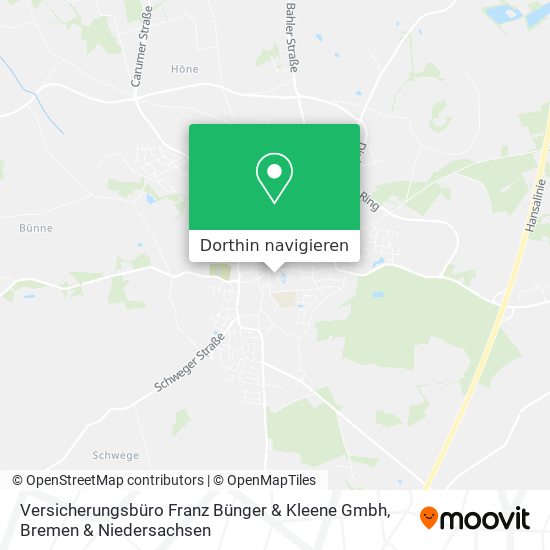 Versicherungsbüro Franz Bünger & Kleene Gmbh Karte