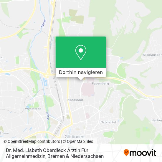 Dr. Med. Lisbeth Oberdieck Ärztin Für Allgemeinmedizin Karte