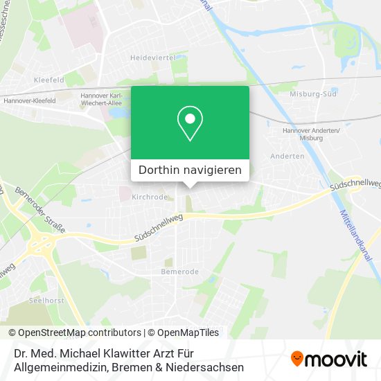 Dr. Med. Michael Klawitter Arzt Für Allgemeinmedizin Karte