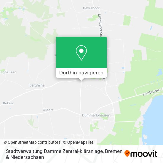 Stadtverwaltung Damme Zentral-kläranlage Karte