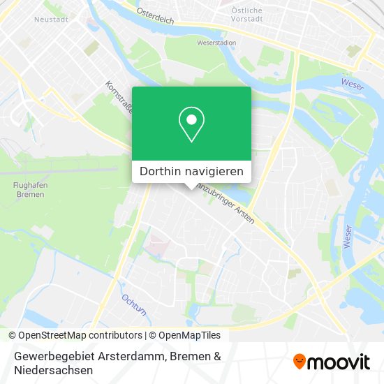 Gewerbegebiet Arsterdamm Karte