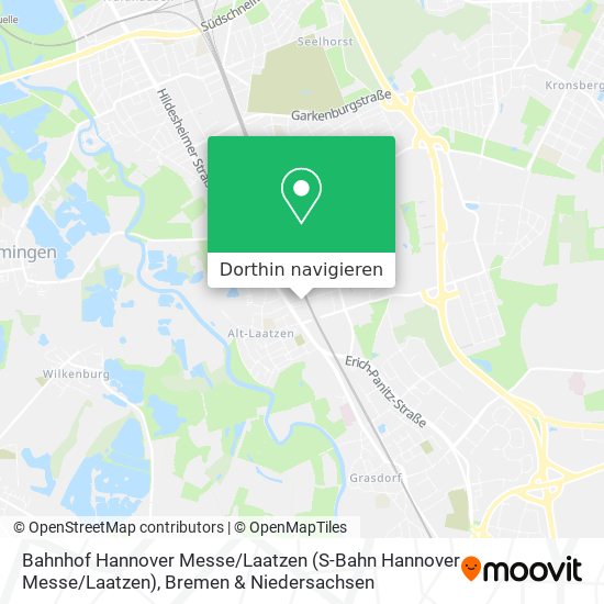 Bahnhof Hannover Messe / Laatzen (S-Bahn Hannover Messe / Laatzen) Karte
