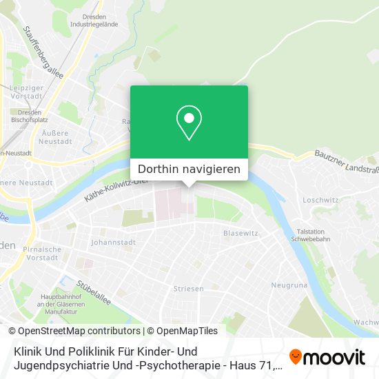 Klinik Und Poliklinik Für Kinder- Und Jugendpsychiatrie Und -Psychotherapie - Haus 71 Karte
