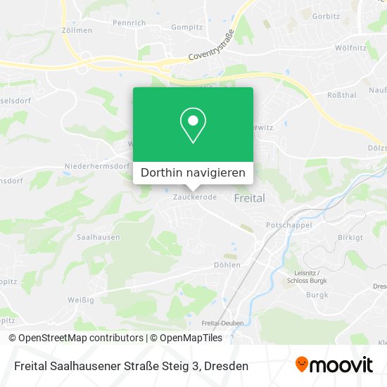 Freital Saalhausener Straße Steig 3 Karte