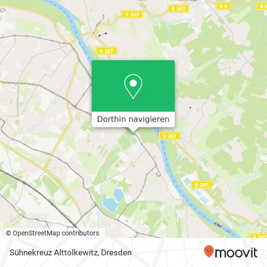 Sühnekreuz Alttolkewitz Karte