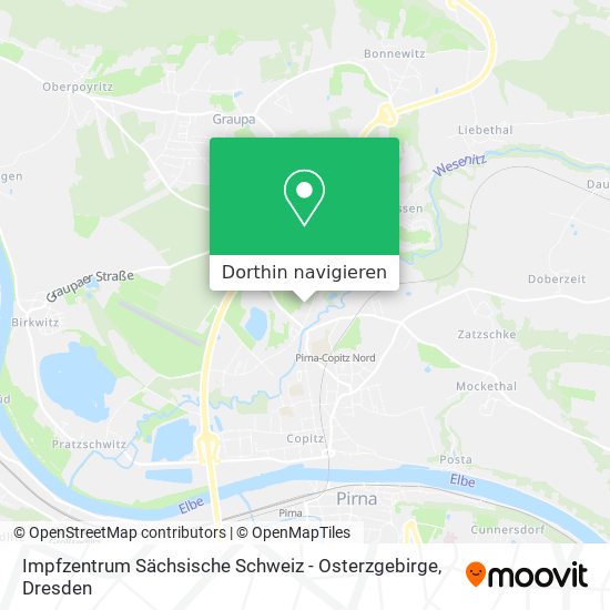 Impfzentrum Sächsische Schweiz - Osterzgebirge Karte
