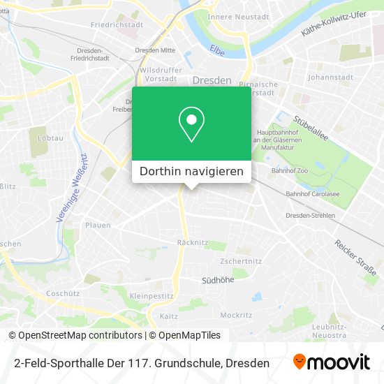 2-Feld-Sporthalle Der 117. Grundschule Karte