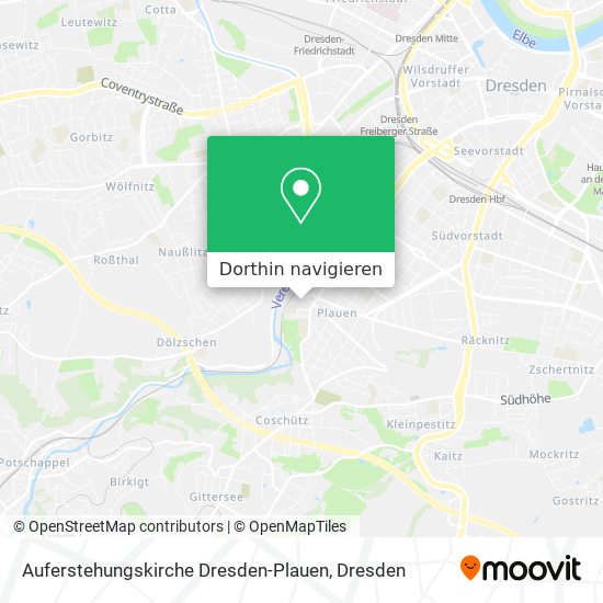 Auferstehungskirche Dresden-Plauen Karte