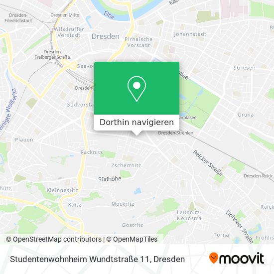 Studentenwohnheim Wundtstraße 11 Karte