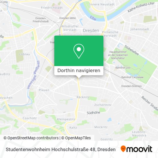 Studentenwohnheim Hochschulstraße 48 Karte