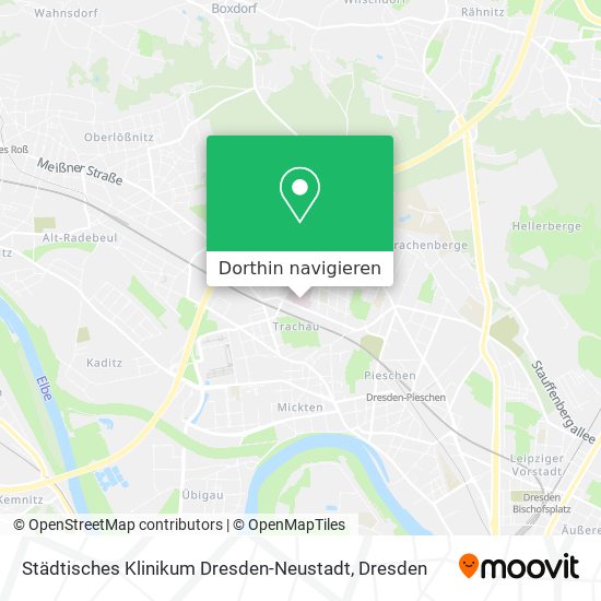 Städtisches Klinikum Dresden-Neustadt Karte