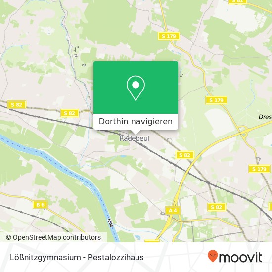 Lößnitzgymnasium - Pestalozzihaus Karte