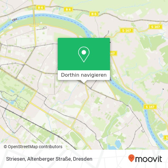 Striesen, Altenberger Straße Karte