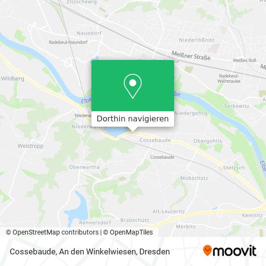 Cossebaude, An den Winkelwiesen Karte