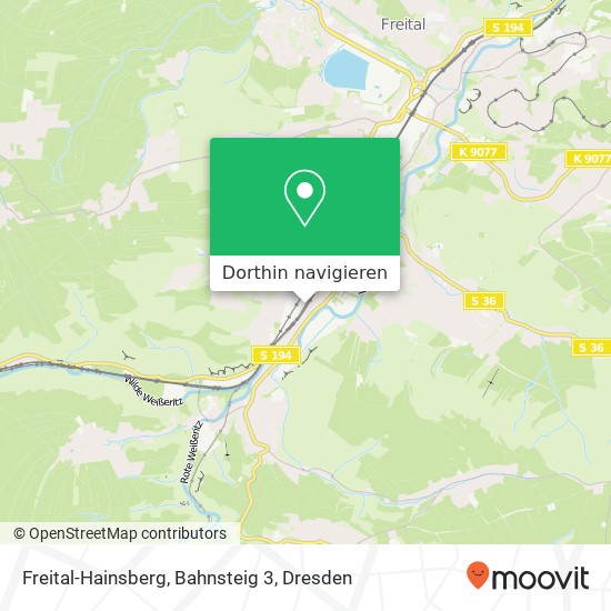 Freital-Hainsberg, Bahnsteig 3 Karte