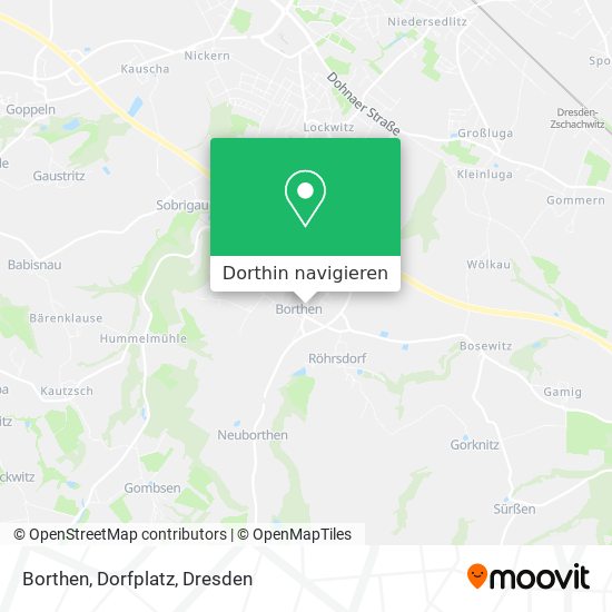 Borthen, Dorfplatz Karte