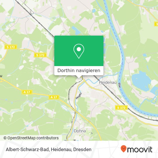 Albert-Schwarz-Bad, Heidenau Karte