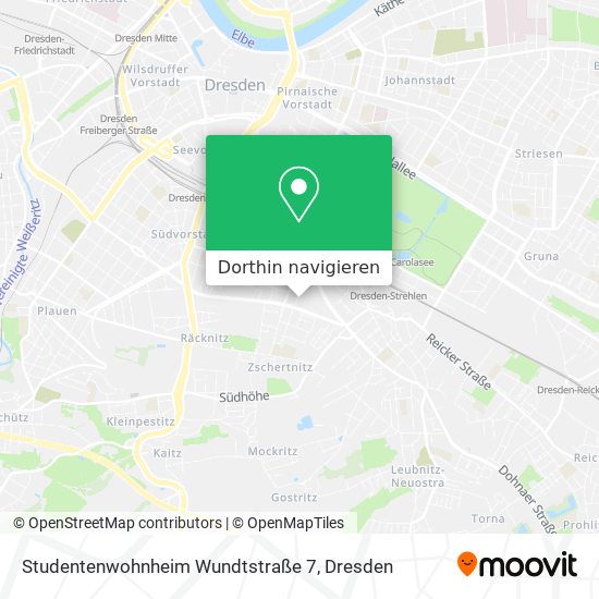 Studentenwohnheim Wundtstraße 7 Karte