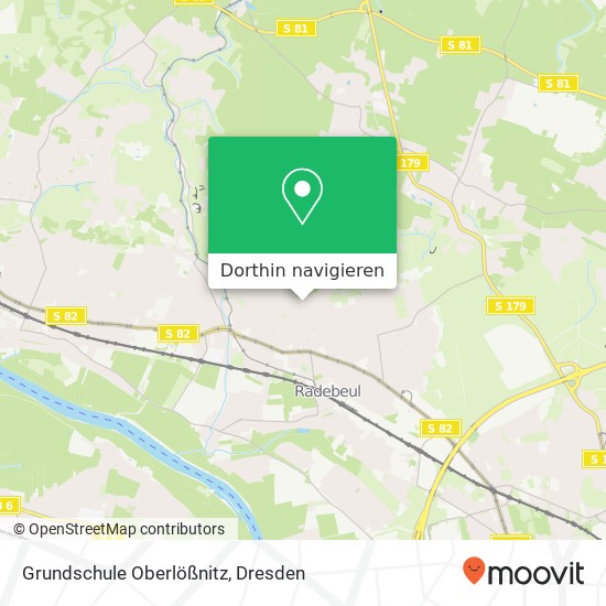 Grundschule Oberlößnitz Karte