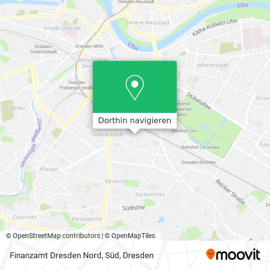 Finanzamt Dresden Nord, Süd Karte