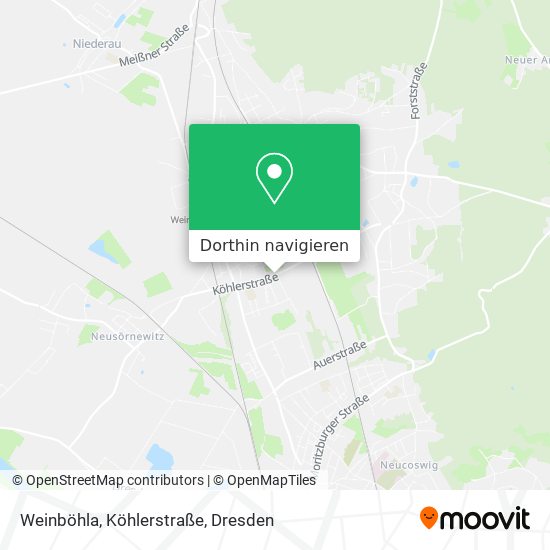 Weinböhla, Köhlerstraße Karte