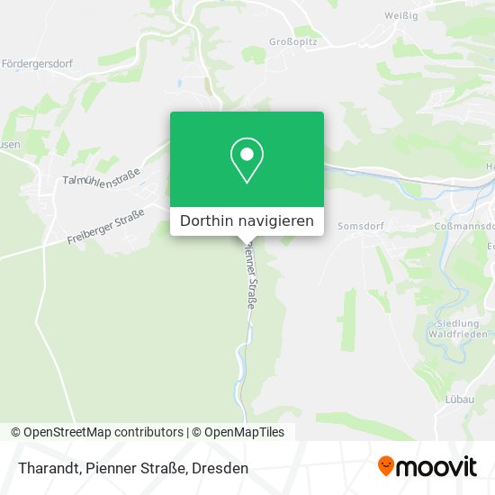 Tharandt, Pienner Straße Karte